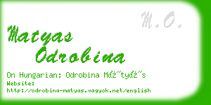 matyas odrobina business card